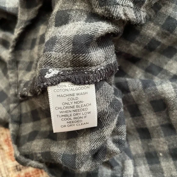 LOFT Ruffle gingham long sleeve top - Picture 5 of 5